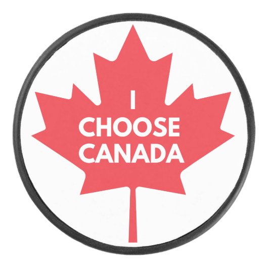 Ik kies voor Canada Hockey Puck (Voorkant)
