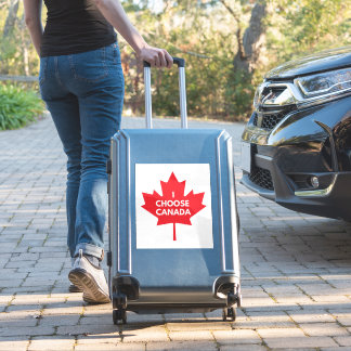 Ik kies voor Canada Round Vinyl Sticker