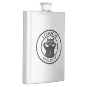 Ik kies voor geweld Grappige wasbeer Flacon (Rechts)