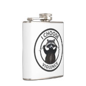 Ik kies voor geweld Grappige wasbeer Heupfles (Rechts)