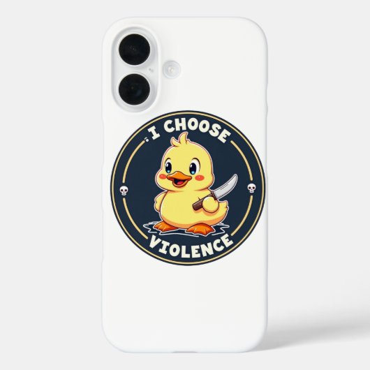 Ik kies voor geweld - Schattigee Duck iPhone-hoesj Case-Mate iPhone Case (Achterkant)