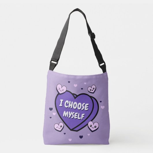 Ik kies voor zelfliefde crossbody tas (Voorkant)