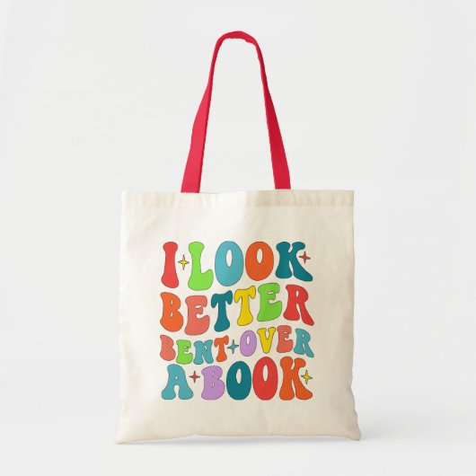 Ik kijk beter gebogen over een boeklezer minnaar G Tote Bag (Voorkant)