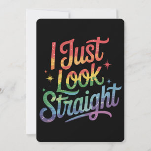 Ik kijk gewoon recht homo regenboog lgbtq trotse b kaart