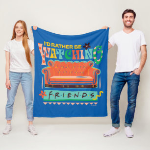 Ik kijk liever naar FRIENDS™ Kleurrijke Grafiek Fleece Deken