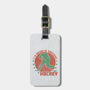 Ik kijk liever naar ijshockey Bagagielabelsjabloon Bagagelabel