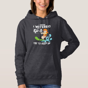 Ik kijk naar een meisje dat wakeboarding mam Skiin Hoodie