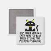 Ik kijk naar je Cute Cat Pun. Magneet (Voorkant / Achterkant)