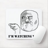 Ik kijk naar je - meme muismat (Met muis)