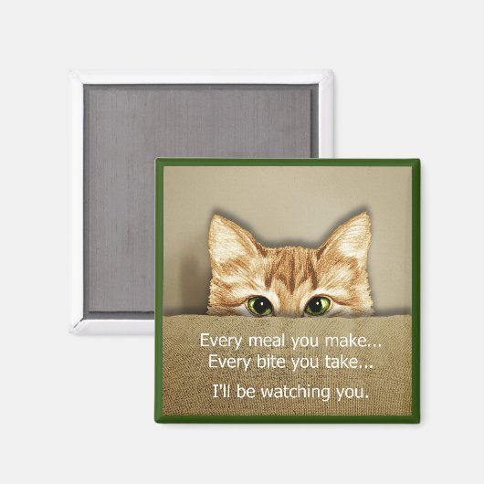 Ik kijk naar je Song Spoof Cat Magneet (Voorkant / Achterkant)