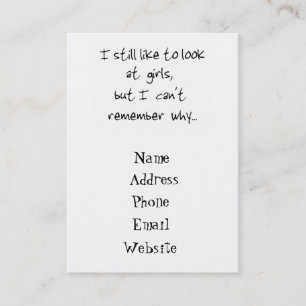 Ik kijk nog steeds graag naar meisjes-visitekaartj visitekaartje