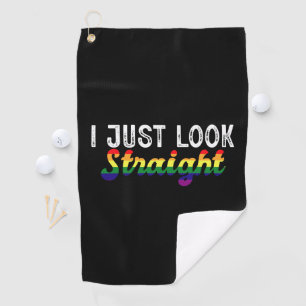 Ik Kijk Rechtstreeks LGBT Regenboog Pride Maand Golfhanddoek