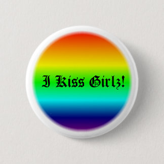 Ik Kiss Girlz. Ronde Button 5,7 Cm