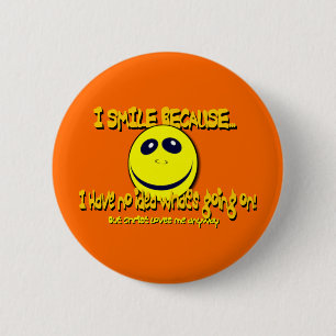 IK KLEIN OMDAT...V1 RONDE BUTTON 5,7 CM