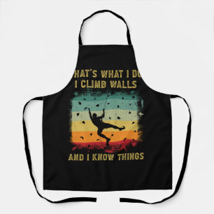 Ik klim muren Ik weet dingen  rotsklimmen Schort