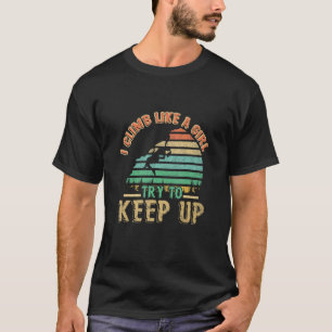 Ik klimt als een Girl Rock die de Sunset Retro bek T-shirt