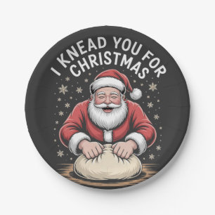 Ik kned je voor Kerst Bakkerij Sinterklaas Koken Papieren Bordje