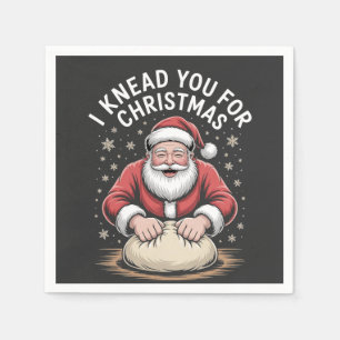 Ik kned je voor Kerst Bakkerij Sinterklaas Koken Servet