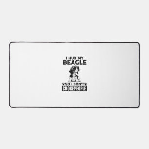 Ik knuffel mijn Beagle zodat ik mensen niet stik g Bureaumat