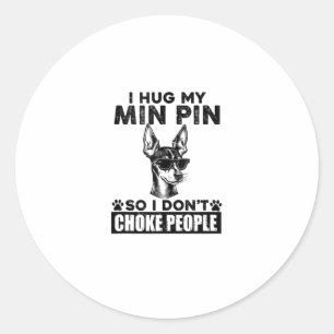 Ik knuffel mijn pincode zodat ik mensen niet stik ronde sticker