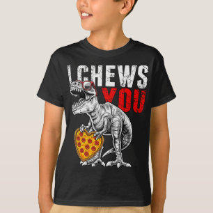 Ik koester je T Rex Dinosaur Valentijnsdag Pizza H T-shirt