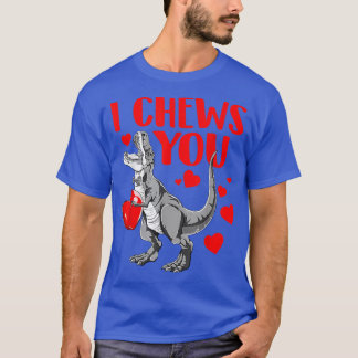 Ik koester je Valentijnsdag van Trex Dino Cute Bab T-shirt