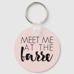 Ik kom bij de Barre.   Blush roze ballet Sleutelhanger