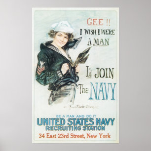 Ik kom bij de marine. poster