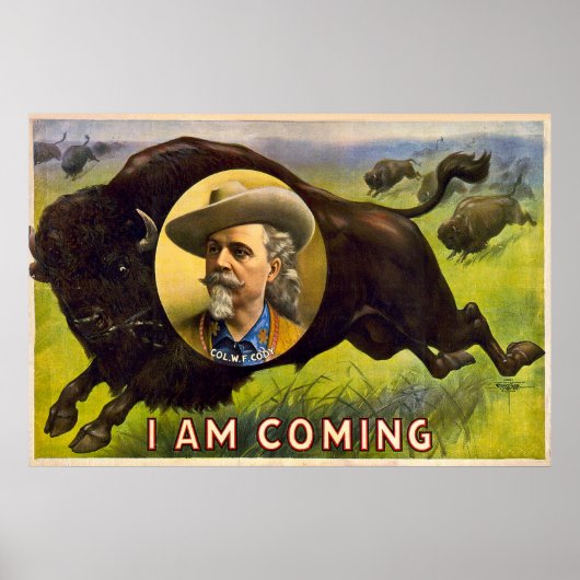 Ik kom - Buffalo Bill Cody -  Advert Poster (Voorkant)