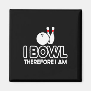 Ik kom dus ik ben Bowler - Bowling Bull Funny Magneet