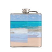 Ik kom hier bij het strand heupfles (Achterkant)