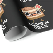 Ik kom in stuk Grappige Cake Pun Dark BG Cadeaupapier (Rol Hoek)