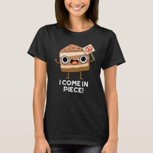 Ik kom in stuk Grappige Cake Pun Dark BG T-shirt