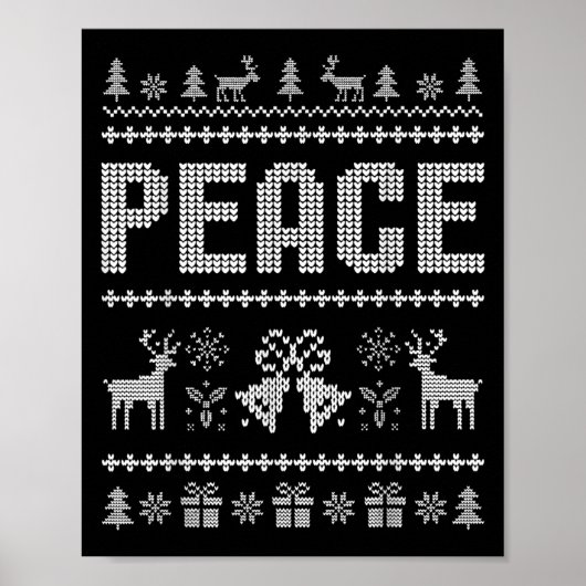 Ik kom in vrede Kerstmis Kerstmis Rendier Holiday Poster (Voorkant)