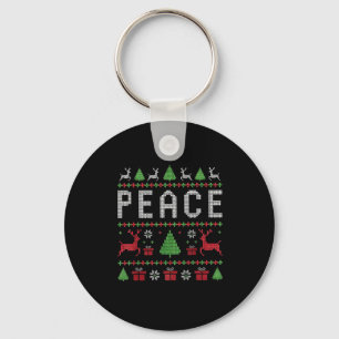 Ik kom in vrede koppel bijpassend lelijk kerst tru sleutelhanger