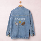 Ik kom langs met de hulp van mijn kippen denim jacket (Hangar)