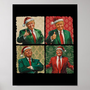 Ik kom met Kerst thuis Grappige Trump Kerstman  Poster