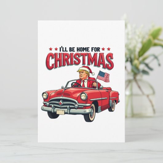 Ik kom met Kerstmis thuis Trump Won Verkiezing 202 Kaart (Staand voorkant)