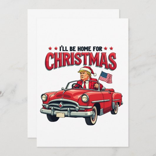 Ik kom met Kerstmis thuis Trump Won Verkiezing 202 Kaart (Voorkant / Achterkant)