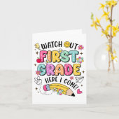 Ik kom terug naar school. kaart (Gele Bloem)