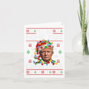 Ik kom thuis met Kerstmis Funny Santa Trump Pyjama Kaart