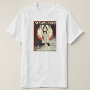Ik kom uit Chicago - Hoesje voor kaartmuziek T-shirt