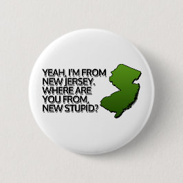 Ik kom uit New Jersey. Ronde Button 5,7 Cm