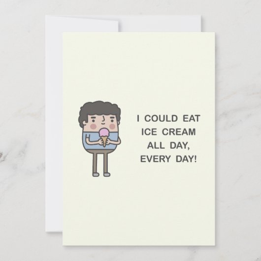 Ik kon de hele dag ijs eten, elke dag! kaart (Voorkant)