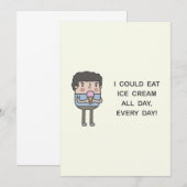 Ik kon de hele dag ijs eten, elke dag! kaart (Voorkant / Achterkant)