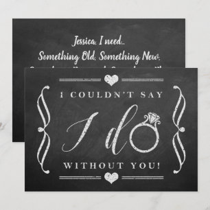 Ik kon niet zeggen dat ik zonder jou deed. Chalk Kaart