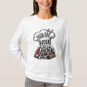 Ik kook en ik weet dingen grappig koken t-shirt