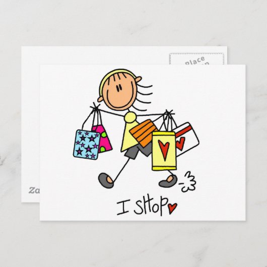 Ik koop overhemden en cadeaus briefkaart (Voorkant / Achterkant)