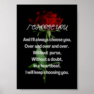 Ik koos jou poster