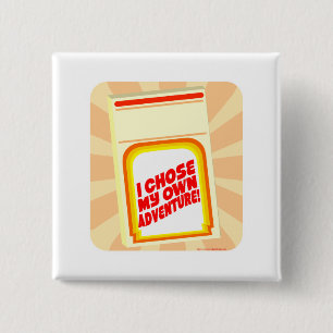 Ik koos mijn eigen avontuur vierkante button 5,1 cm